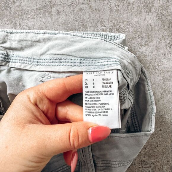 American Eagle Light Blue Stretch Baggy Jogger Size 0 - Picture 9 of 10